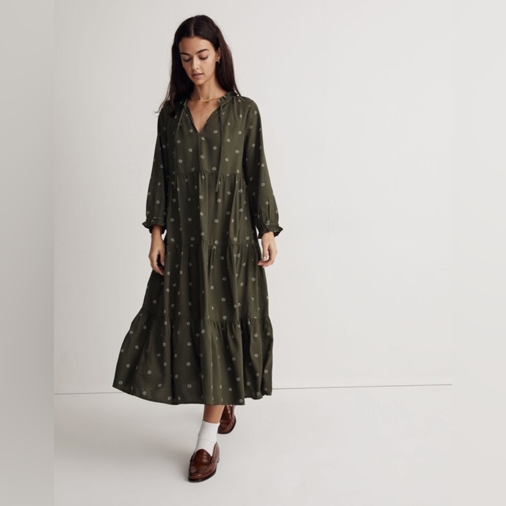 Madewell Olive Green Maxi Dress